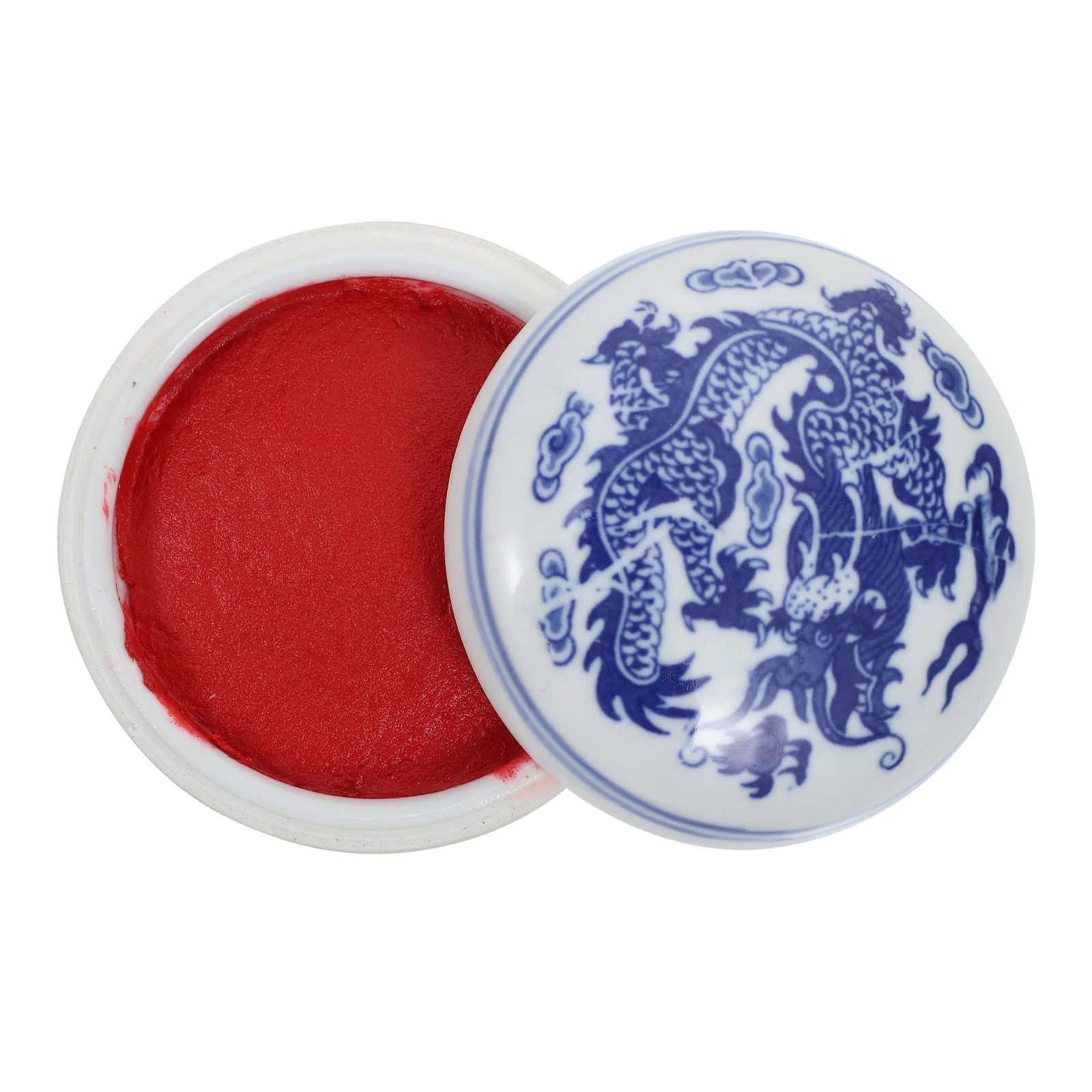 

Inkpad Ink Painting Calligraphy Pad Red Color Portable Chinese Pads Scrapbooking Delicate Premium Box Ceramic Stamp Paste