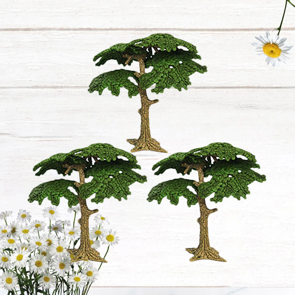 

3 PC House Accessories Home Scenery Model Tree Green Fake Trees Scale Model Trees Miniature Trees Crafts Landscape Scenery Decor
