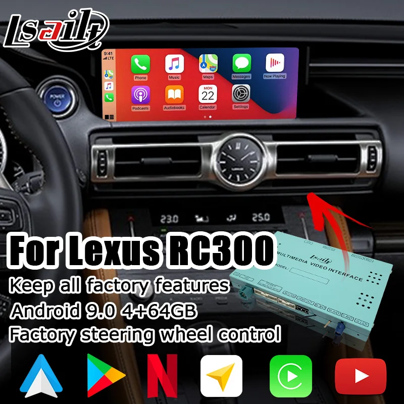 

CP AA навигационная коробка для Lexus RCF RC300h RC200t RC300 RC350 видеоинтерфейс 7/10,25 ручка сенсорное управление lsailt