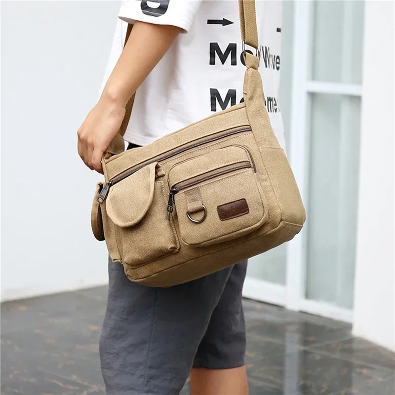 

Padded Bag For Waxed Men Handbag Canvas Vintage Male Resistant Bags For Crossbody Briefcase Messenger Shoulder Bag Water