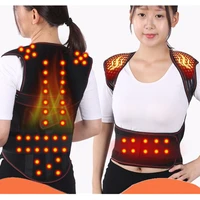 62pcs magnetstourmaline self heating magnetic therapy waist back shoulder posture corrector spine lumbar brace back pain relief