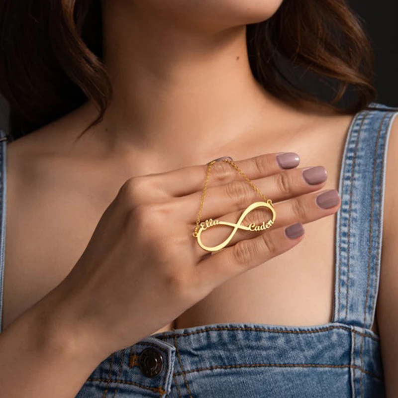 

Letter Name Necklace Personalised Stainless Steel Custom Necklace for Women Bow Pendant Jewelry Girlfriend Party Gift Wholesale