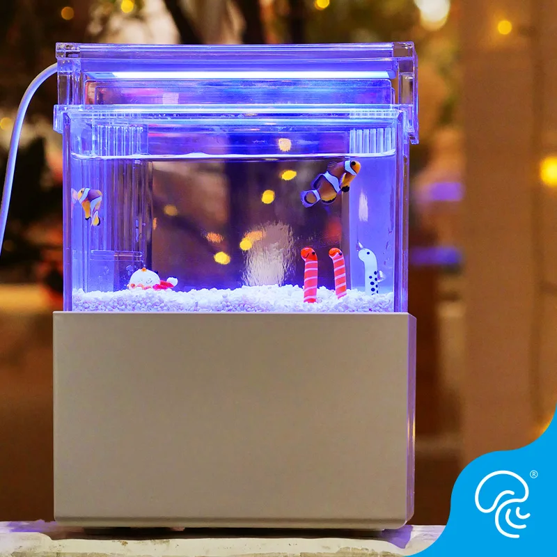 

Small Terrarium Aquariums Jellyfish Fish Breeding Modern Light Aquariums Filters Isolation Pecera De Escritorio Deco Aquarium