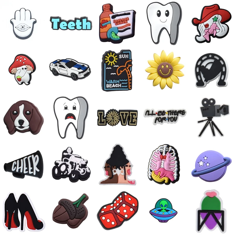 

Men Women Charm Decorations for Crocs Shoes Accessories Boy Shoe Charms Packs Para Pins Gifts Girl Set Jeans Wholesale Bulk Kids