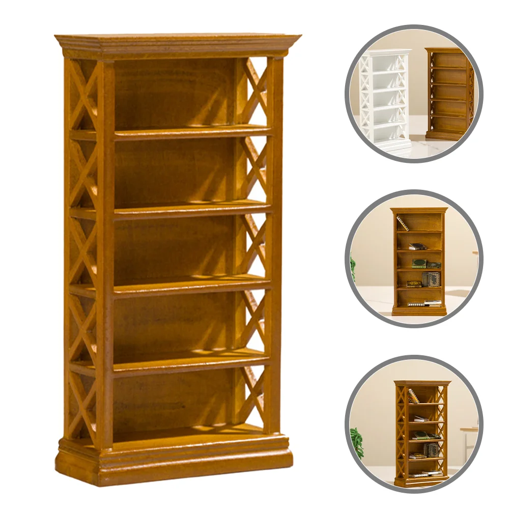 

Mini House Miniature Furniture Miniature Bookshelf Model Mini House Furniture Accessory