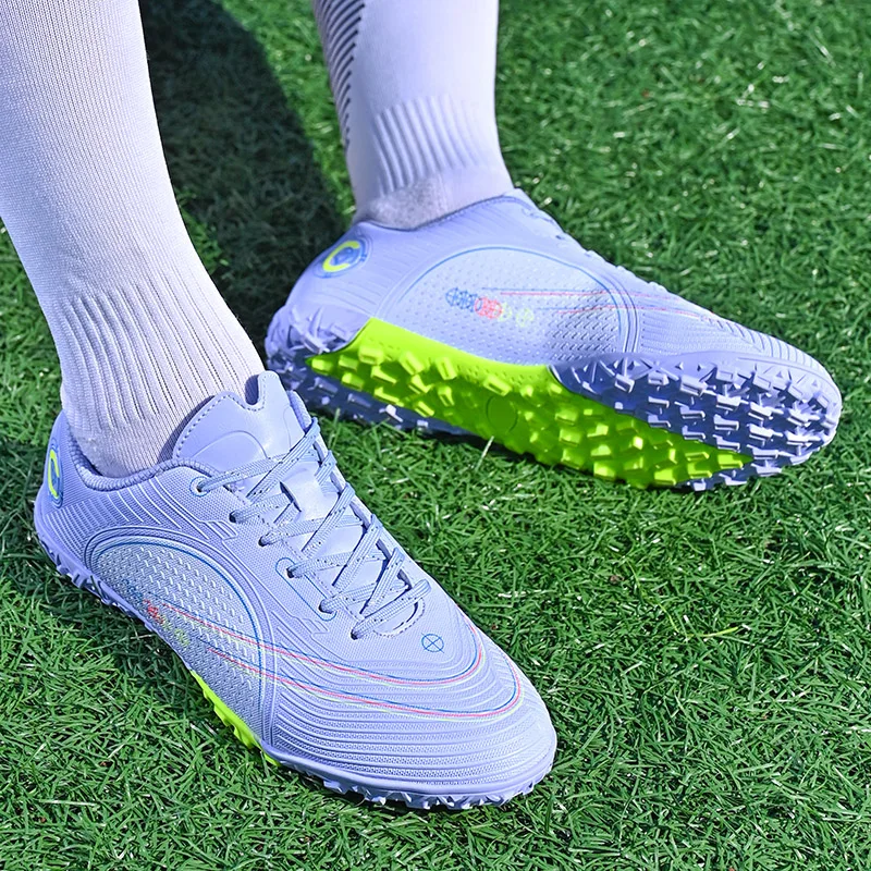 Men LowTop Soccer Shoes Professional Anti-Slip Kids Grass Training Football Boots Ultralight FG/TF Non-Slip Sneakers Size30-46#