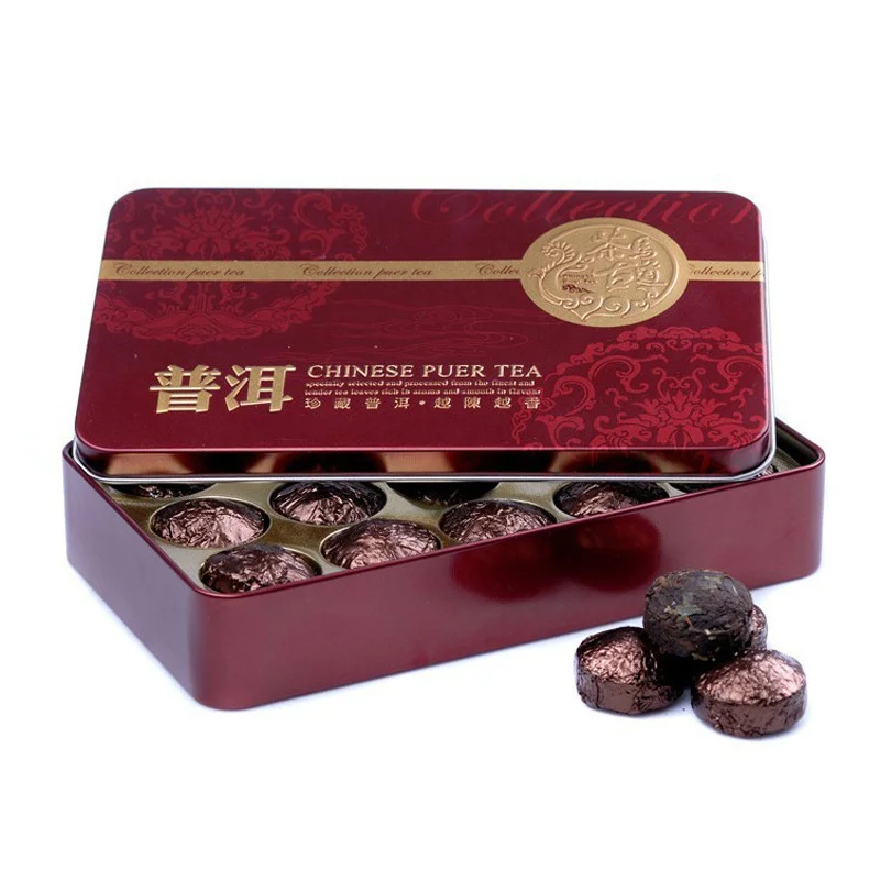 

2020yr China Yunnan Aged Glutinous Rice Fragrant Cooked Tea Puer Tea Strong Flavor Small Bag Green Food for Health Care