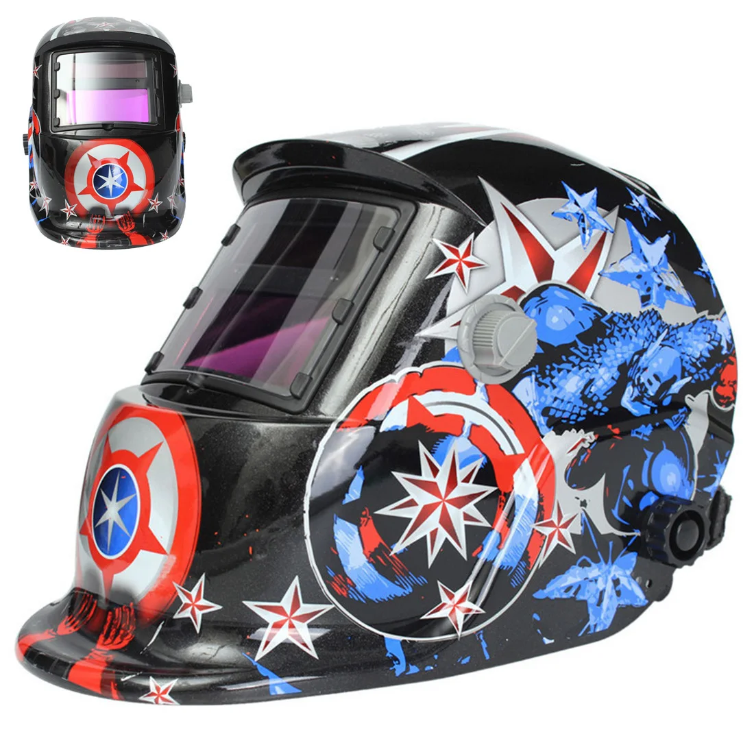 

Solar Weld Mask Electro Welding Auto Darkening Welding Helmet Head-Mounted Goggles Argon Arc Welding Cap / Protective Helmets