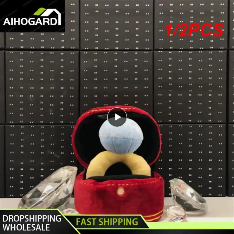 

1/2PCS Sounds Puppies Pet Chew Toys Squeak Plush Toy Puppies Kids Ring Box Universal Puppy Toy Pet Accessories Ring Case