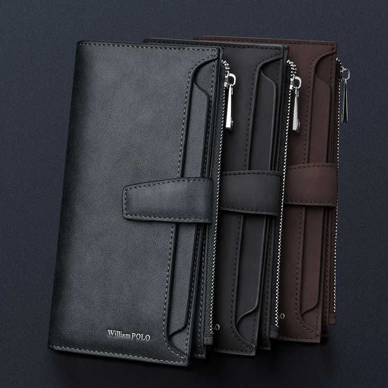 Мужской Повседневный Кошелек длинная и вместительная ручная сумка