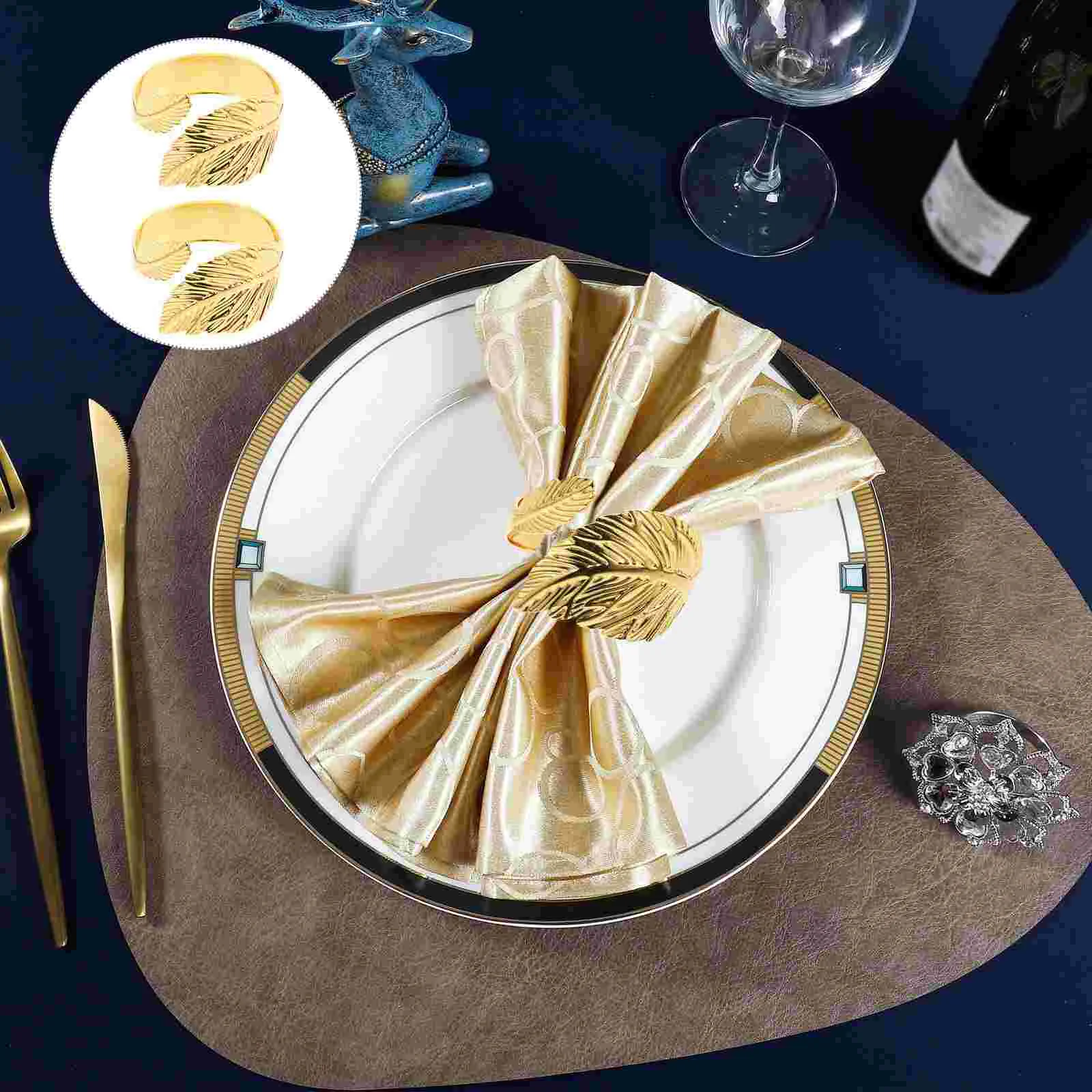 

6pcs Creative Napkin Buckles Practical Dining Decors Napkin Buckles For Party Napkin Holders