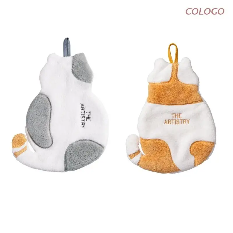 

Lovely Hanging Hand Towels for Bathroom Kitchen Fast Drying Washcloth Towels D0LD