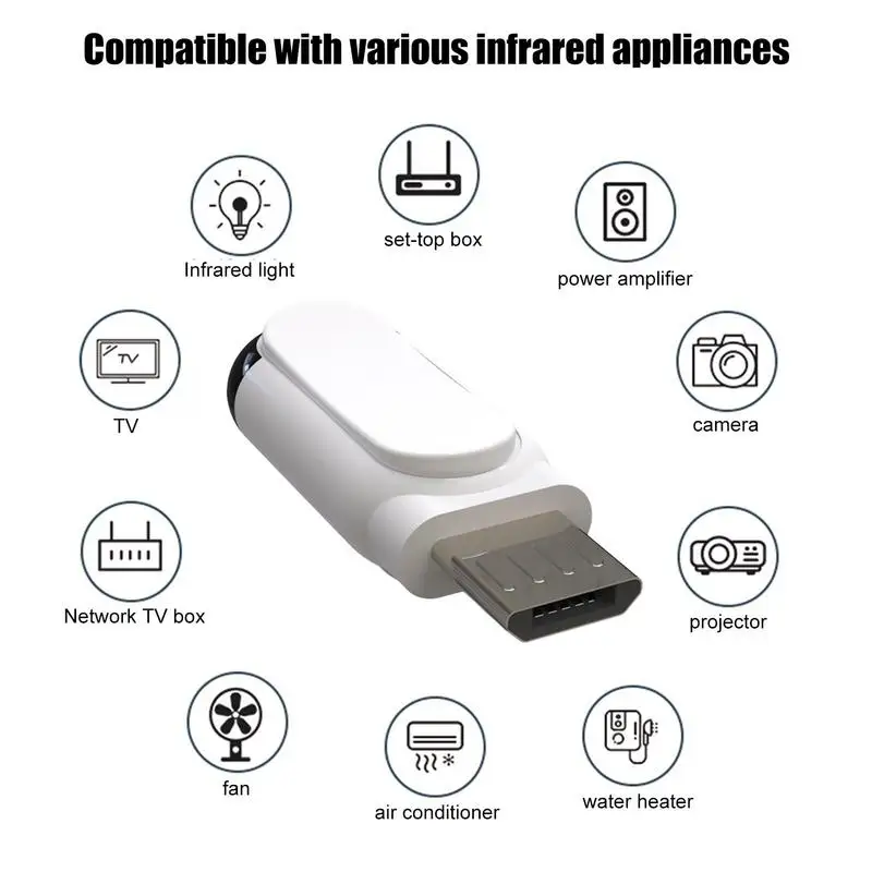 

Smart IR Remote Controller Adapter Mini Portable Wireless Mini Smart IR Remote Controller Control Connector Cellphones For Home