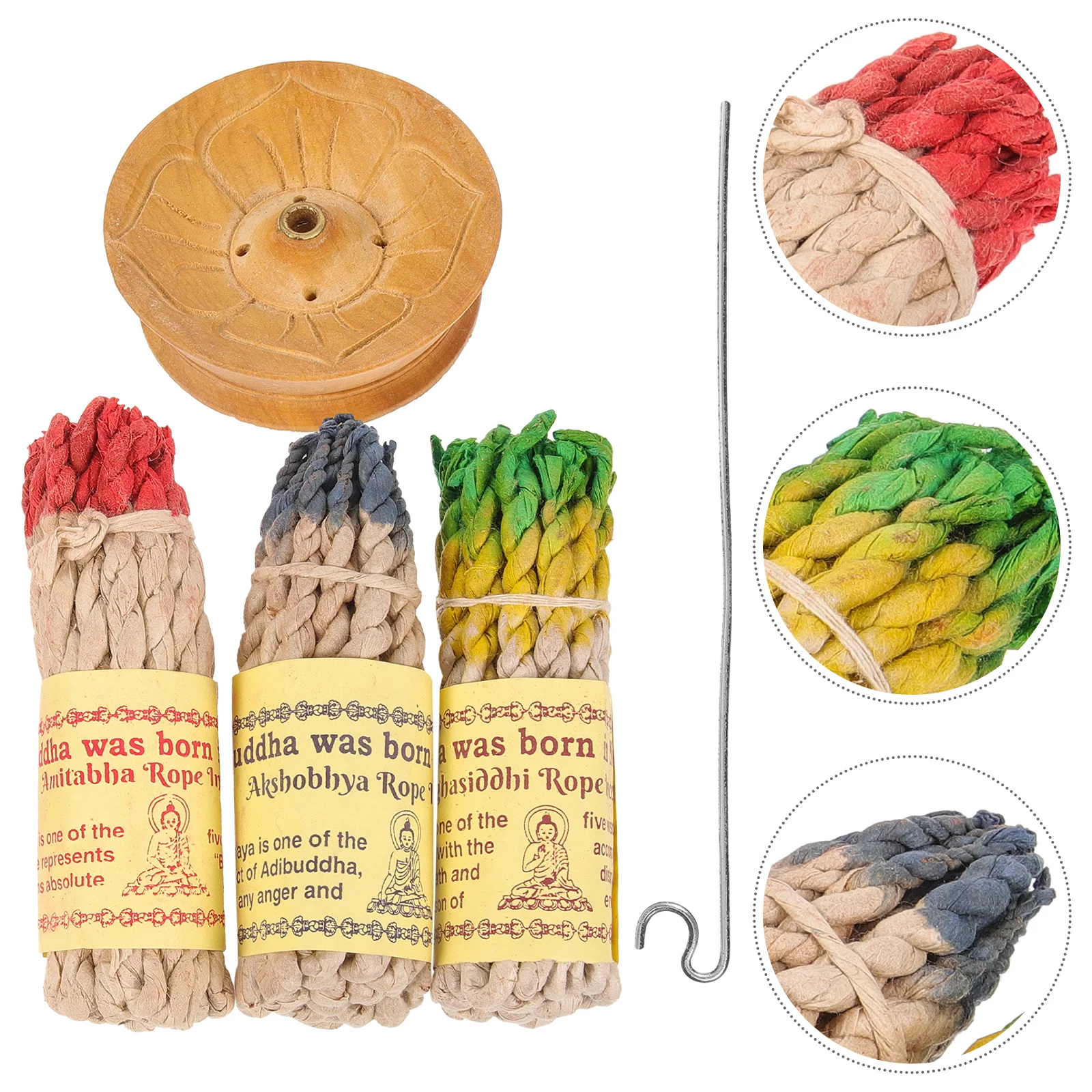 

1 Set Tibetan Rope Incenses Fragrance Rope With Rope Holder for Home Office