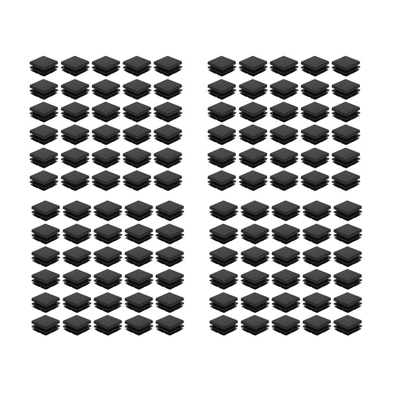 

Square Table Chair Leg Tube Pipe Feet Insert Cap 25Mmx25mm 120Pcs Black