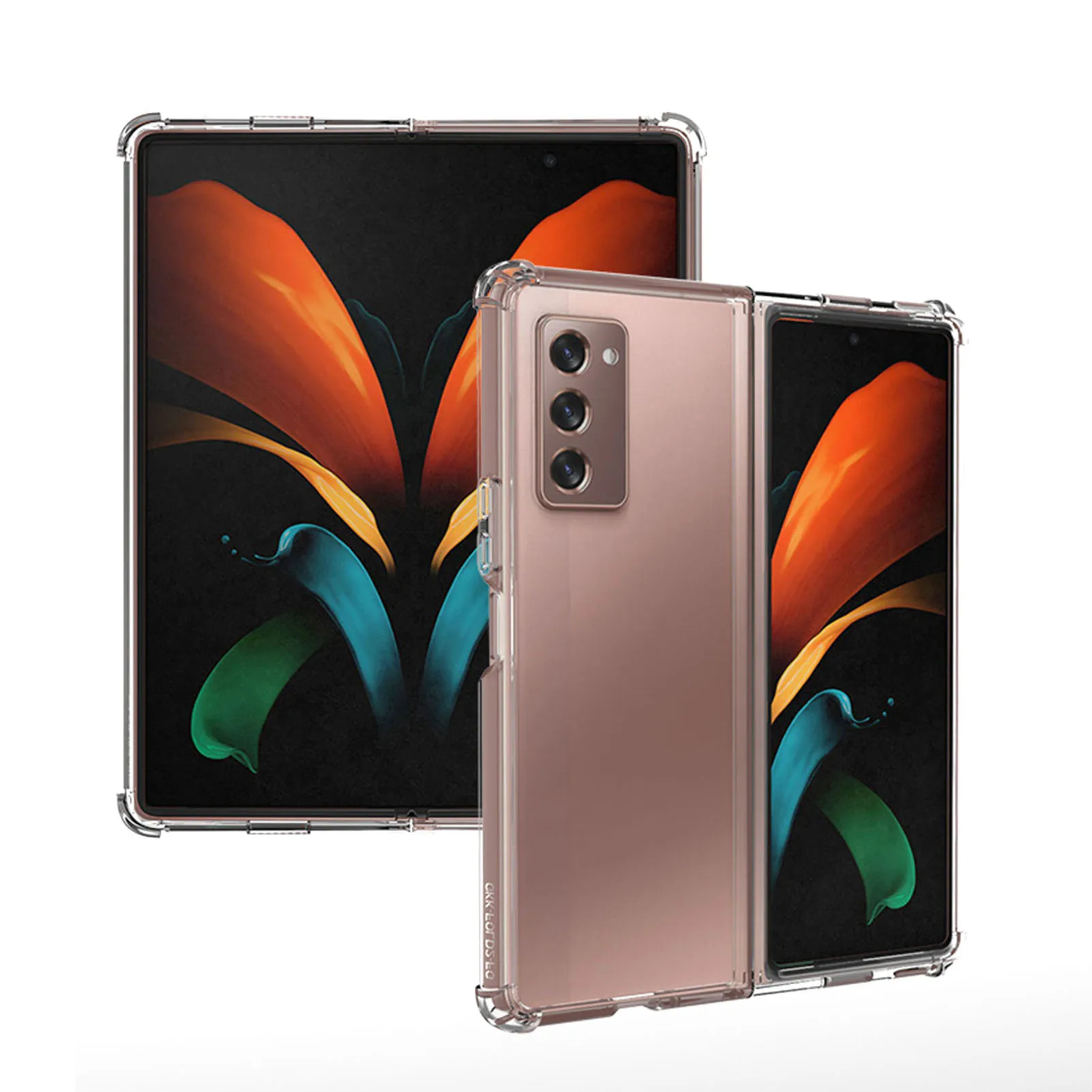 

Прозрачный чехол для телефона Samsung Galaxy Z Fold 3 2 5G, защитный чехол для передней и задней панели, жесткий прозрачный чехол-бампер Z Fold3, аксессуары