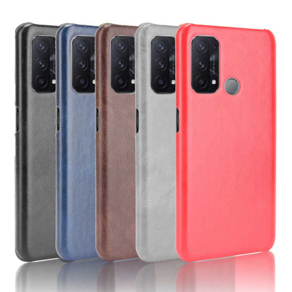 

Oppo Reno 5A Reno5A Case Litchi Skin PU Leather Hard Back Cover Phone Case for Oppo Reno 5A Japan Shockproof Cover Protector