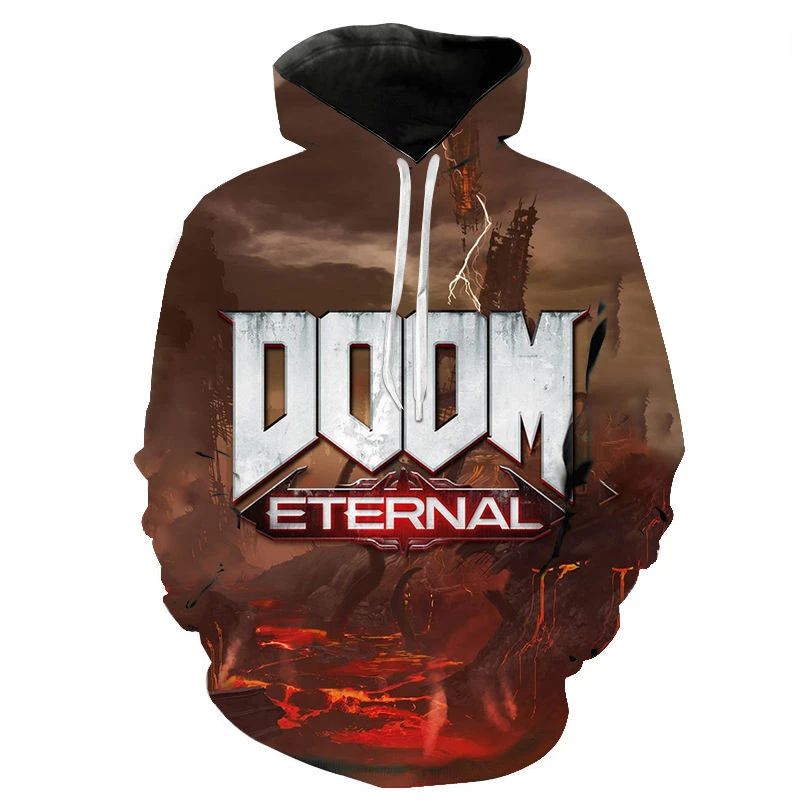 

2023 New Doom Eternal 3D Printed Games Hoodie Men Women Casual Hoodies Sweatshirts Streetwear Pullover Long Sleeve Coats