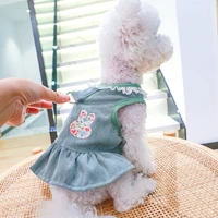 2022 spring pet dog dress clothes corduroy harness vest small dog puppy cat skirt pet cute costume clothes coat girl dog dresses