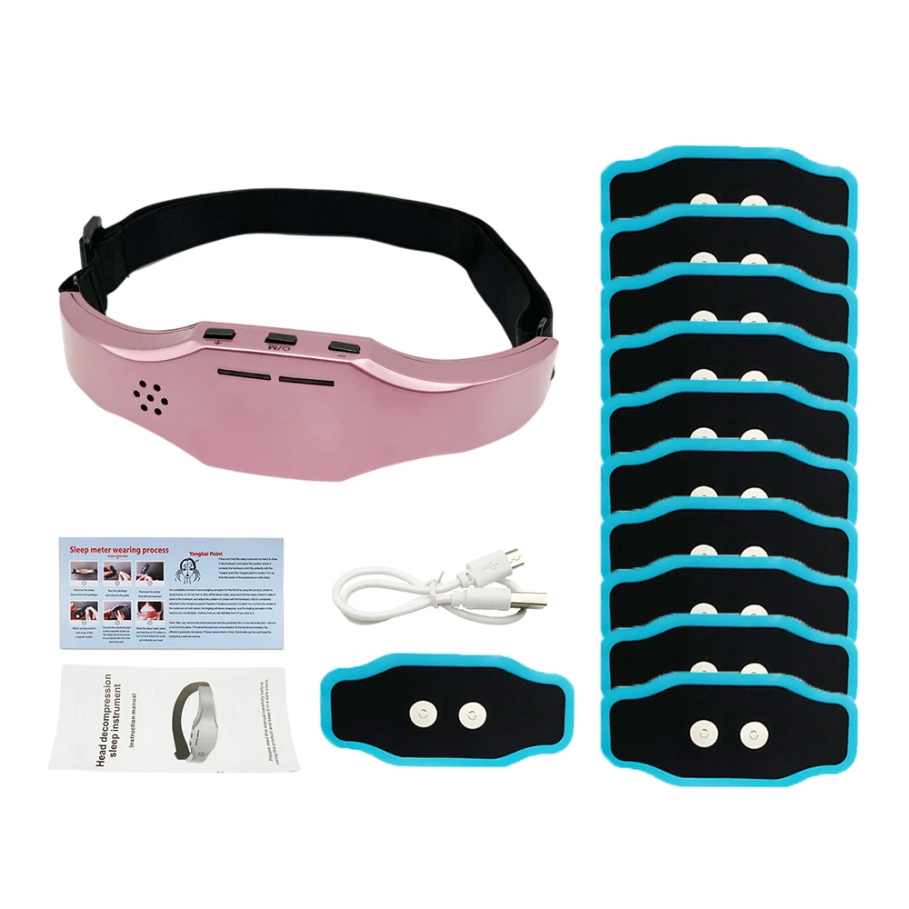

Head Massager Electric Headache And Migraine Relief Insomnia Relaxation Stress Sleep Aid Massage Device Microcurrent Pulse Tool