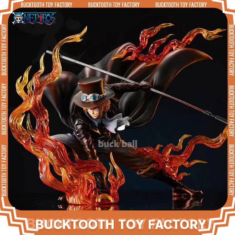 

24cm One Piece Sabo GK Anime Figure Lu Fire Fist Sabo Figures Revolutionary Army Figurine PVC Statue Model Doll Collectible Toys