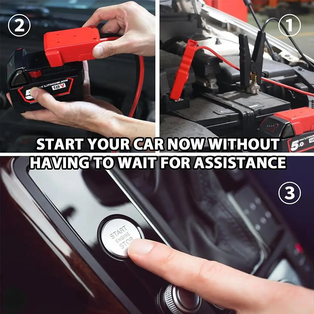 Для Milwaukeefor For DeWalt переносная Перемычка стартовый кабель автомобильный