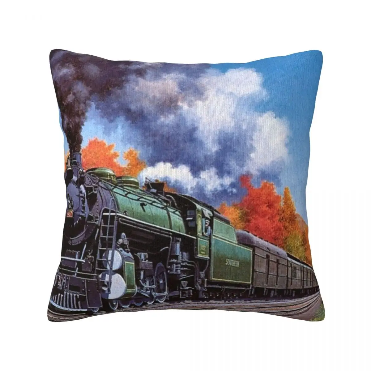 

Steam Trains Throw Pillow Cover Decorative Pillow Covers Home Pillows Shells Cushion Cover Zippered Pillowcase