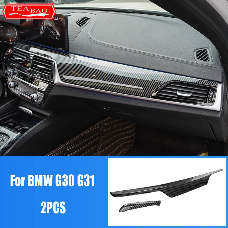 

Наклейки для автомобиля из углеродного волокна с рисунком для LHD, внутренняя отделка для BMW серии 5 G30 G31, аксессуары для модификации