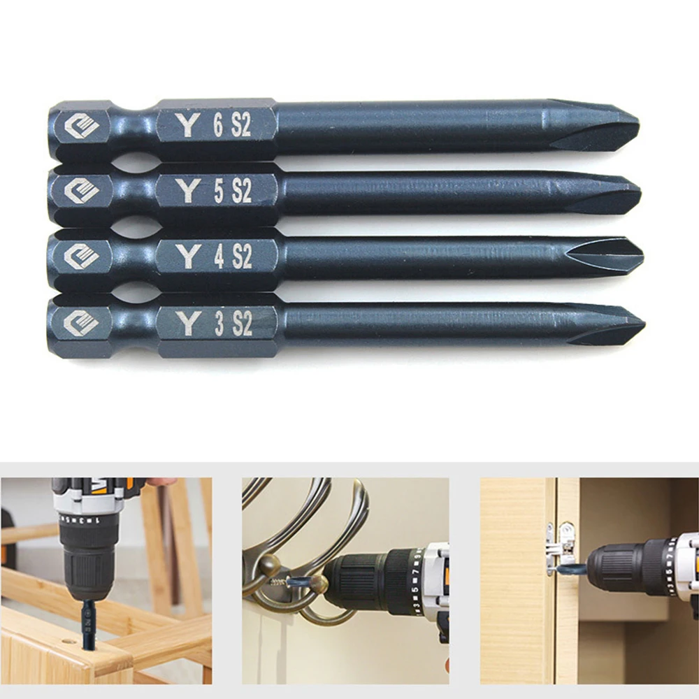 

4pcs Screwdriver Bit Set 65mm Tri-wing Electric Drivers Magnetic Y Tip Head Y3 Y4 Y5 Y6 Drill Bit