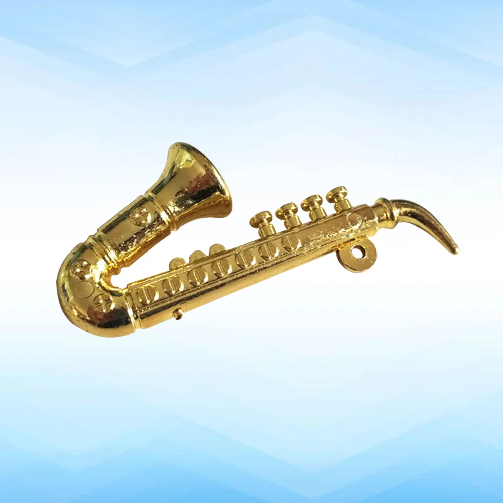 

Mini Miniatureinstrument Model Musical Saxophonetoy Instruments Trumpet 1 12 Sax Decoration Ornament Horn Decor Housescale
