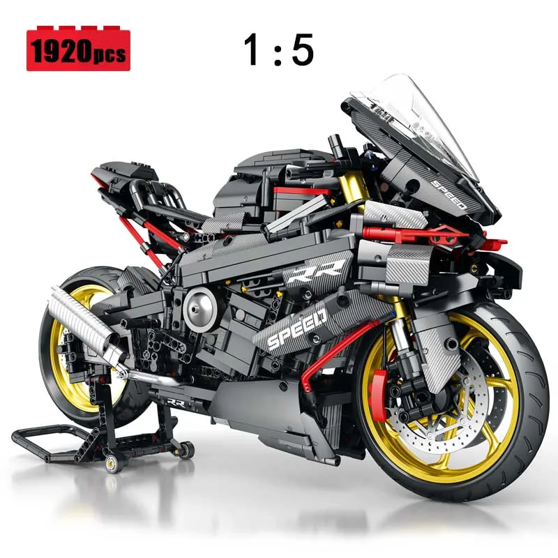 

New Technical M 1000 RR Motorcycle Building Blocks Model City Track Sports Car Bricks 1920pcs Toys for Boys Birthday Gift Set