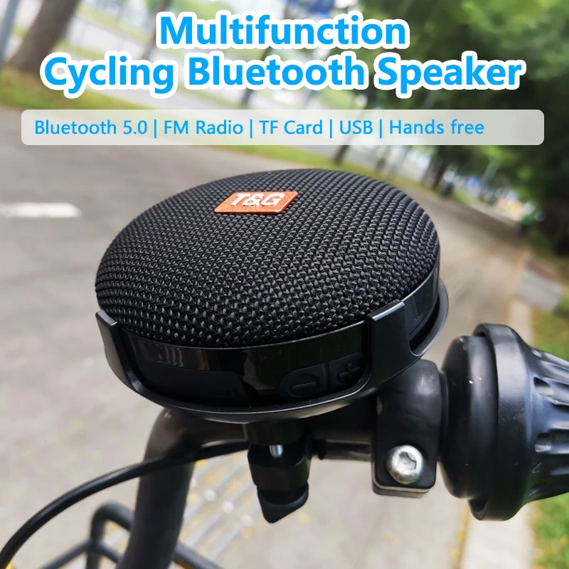 

Cycling Bicycle Bluetooth Speaker Portable Wireless Outdoor Bikes Column Waterproof Subwoofer Boombox Hands-free FM Radio TF USB
