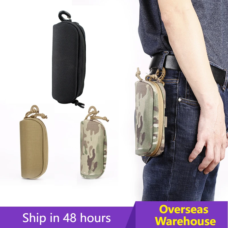 Sunglasses EDC Waist Pack Molle Tactical Glasses Pouch Utility Military Army Hunting Accessories Organizer Eyeglasses Case Bag