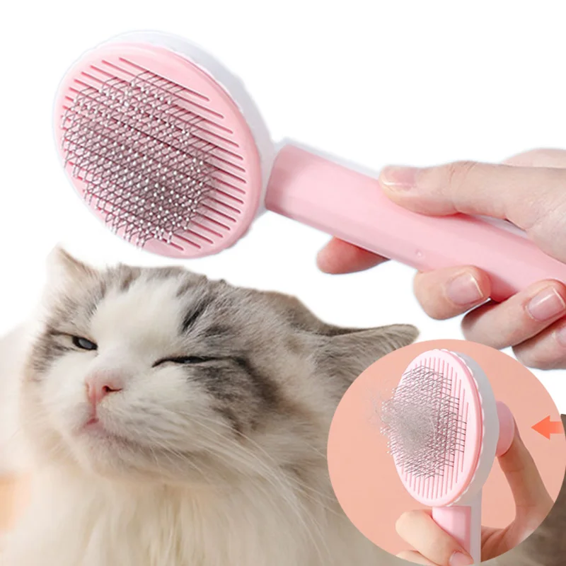 

Pet Hair Grooming Cat Brush Dog Comb Slicker Brush For Cat Dog Fluff Removes Tangled Pet Hair Massages Comb Cats Accessories