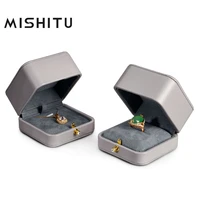 mishitu grey ring fashion pendant jewelry box rounded corner buckle jewelry exquisite gift box proposal anniversary gift