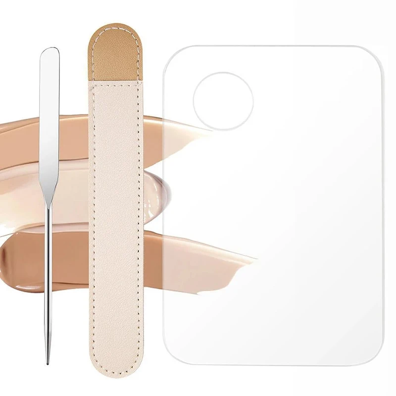 

3pcs Makeup Palette Spatula Mixing Stick Foundation Cream Mixing Tool Stainless Steel Dual Heads Cosmetic Make Up Nail Art Tool