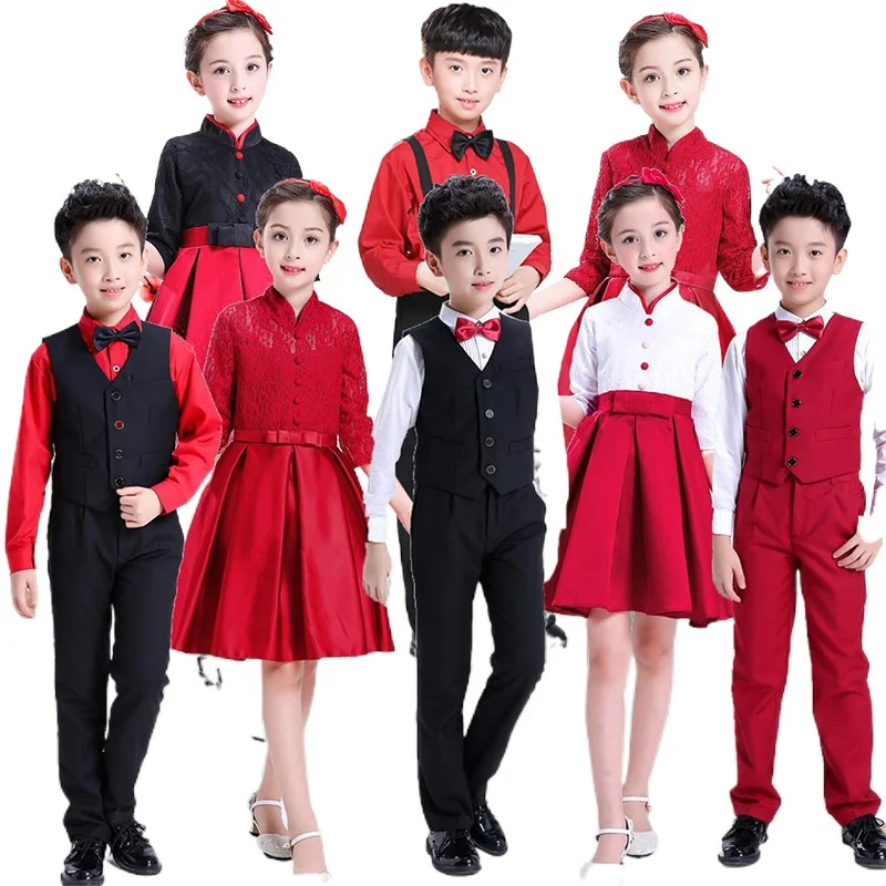 

Chorus performance uniforms costume for dance primary secondary school students school uniforms for children's choir costumes,