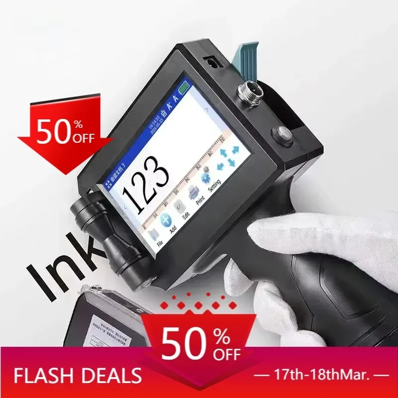 Заводская цена 600 точек на дюйм 12 7 мм Портативная маркировка даты истечения срока