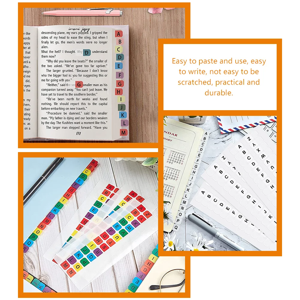 30 листов наклейки с индексом алфавита разделители самоклеящиеся вкладки для