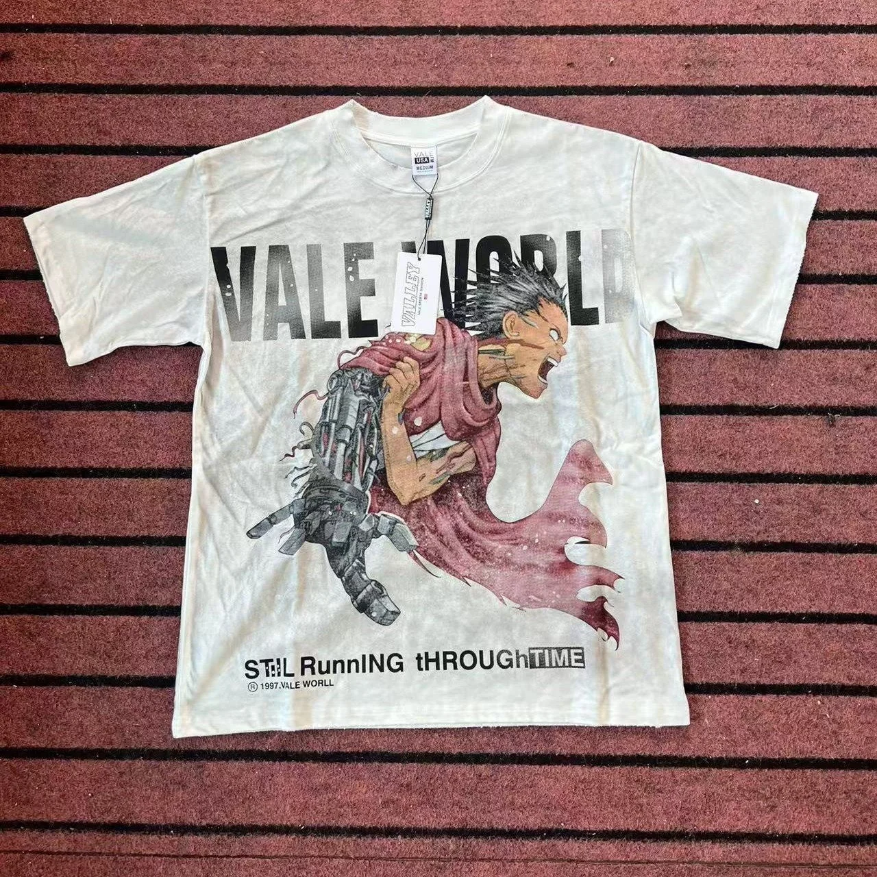 Фото Футболка Vale Forever American Fashion с принтом Splash Ink, унисекс, свободного кроя, винтажная, повседневная, с круглым вырезом №4