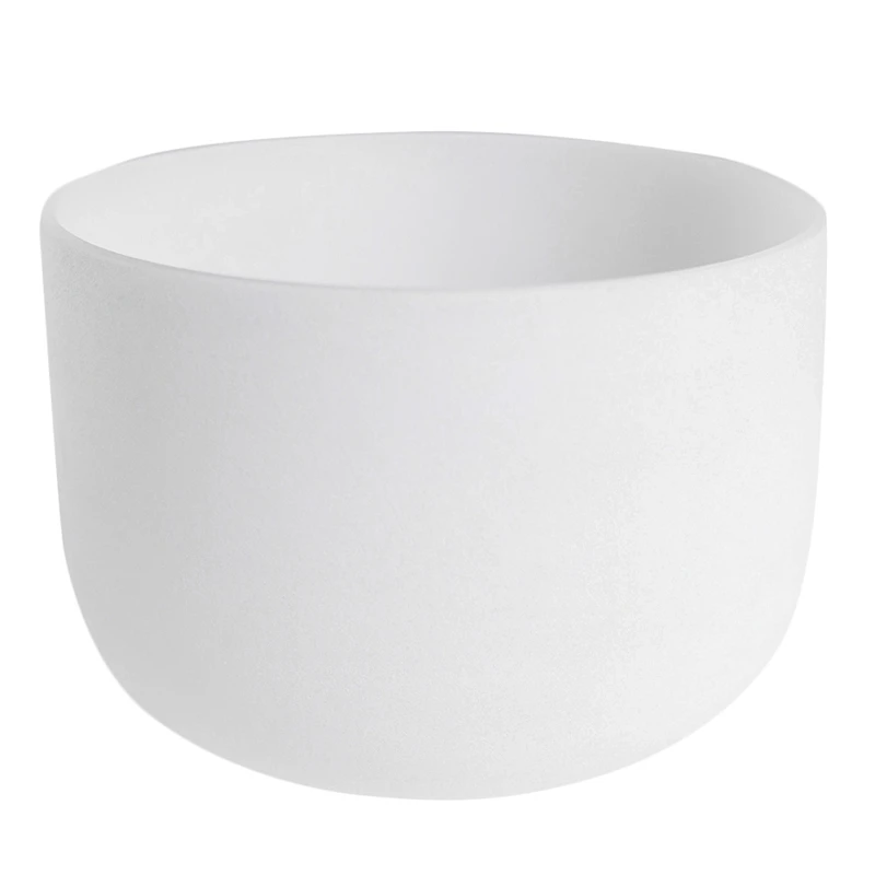 

New 8Inch Note Perfect Sound Chakra Frosted Quartz Crystal Singing Bowl