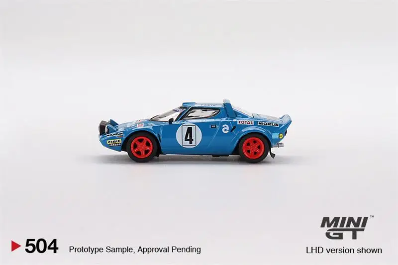 PreOrder MINI GT 1:64 Lancia Stratos HF 1979 ралли монтескарло Winner #4 Синяя модель автомобиля LHD -