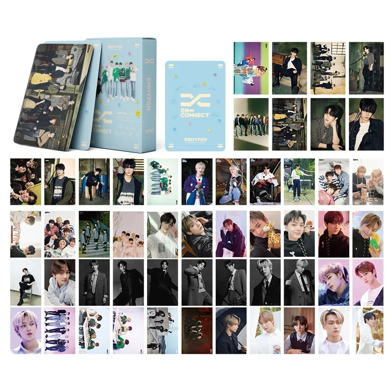 

54pcs/set KPOP EXO TWICE Stray Kids SEVENTEEN IVE AESPA ENHYPEN ITZY Photocard Double Sides Card Postcard Fans Collection Gift