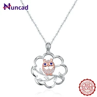 nuncad 925 sterling silver ring necklace for women plated white gold rose gold owl pattern for women wedding gift jewelry