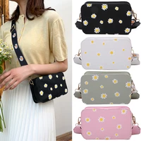 fashion casual womens bag daisy pattern shoulder bag handbag printed small square bag 2022 newtote classic elegant crossbody