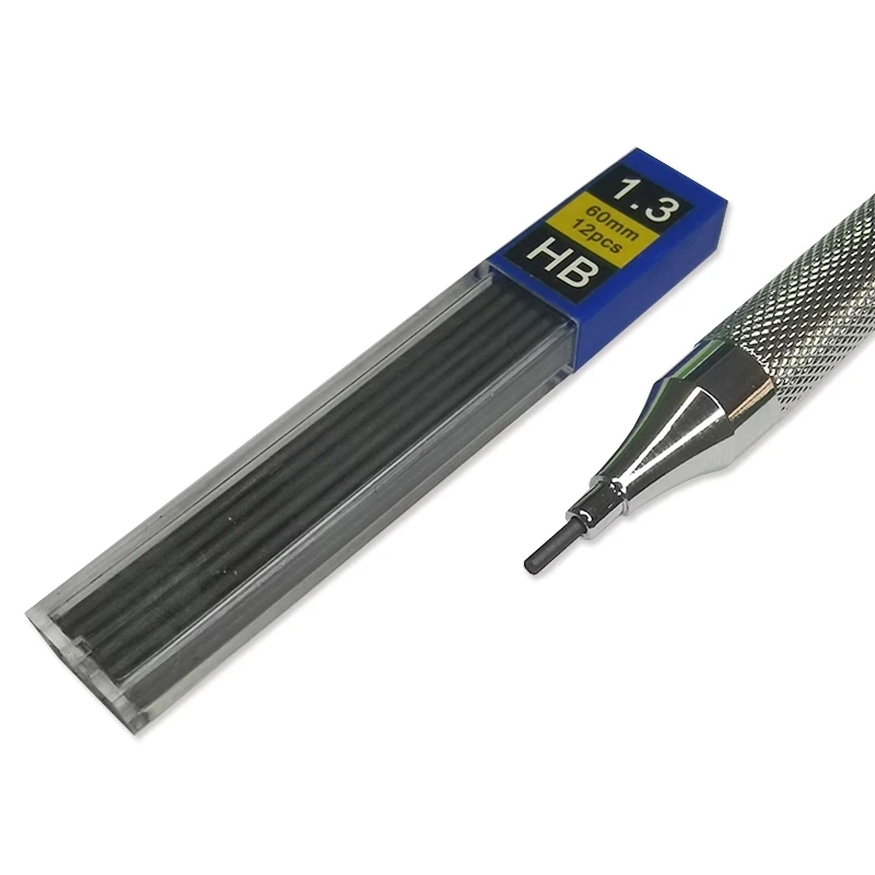 5pcs/set Metal Mechanical Pencil 0.5/0.7/0.9/1.3/2.0mm Art Drawing Design HB Leads Copper and Stainless Steel Materials - купить по