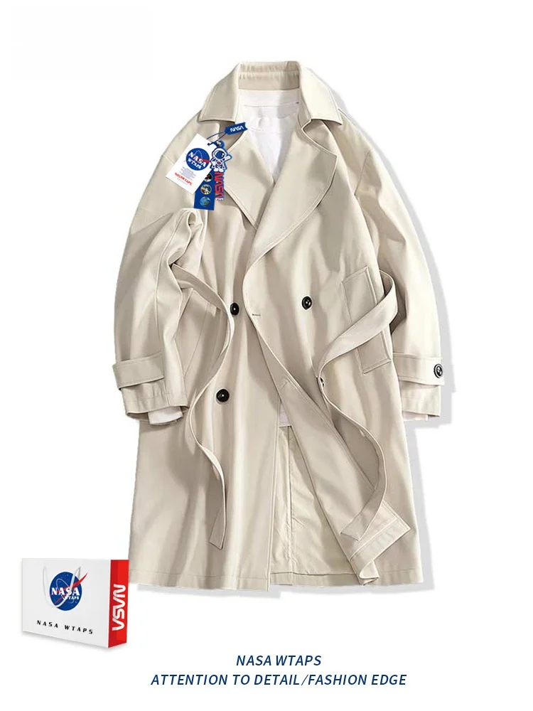  Мужской плащ Wtaps Верхняя одежда Весна и осень Модное свободное пальто средней