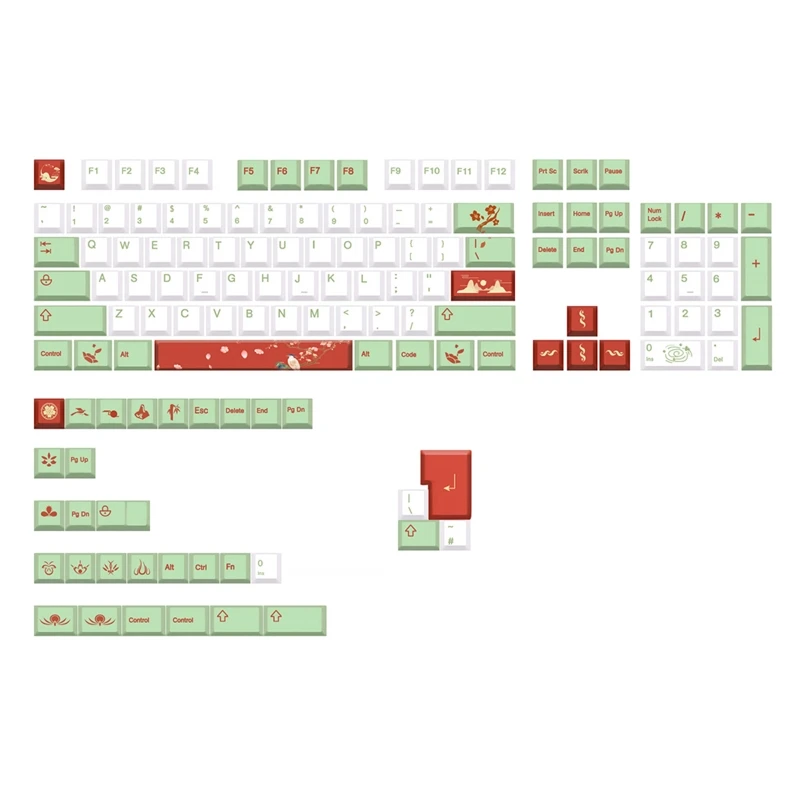 

Колпачки для клавиш с 136 кнопками, японский/английский колпачок для клавиш PBT Cherry для Gk61/64/68/84/980/104/108, механическая клавиатура, колпачки для кл...