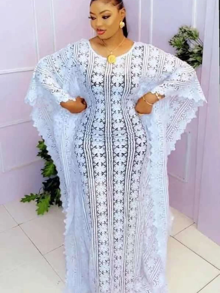 

Платье макси длинное кружевное длинное на бретельках, в мусульманском стиле