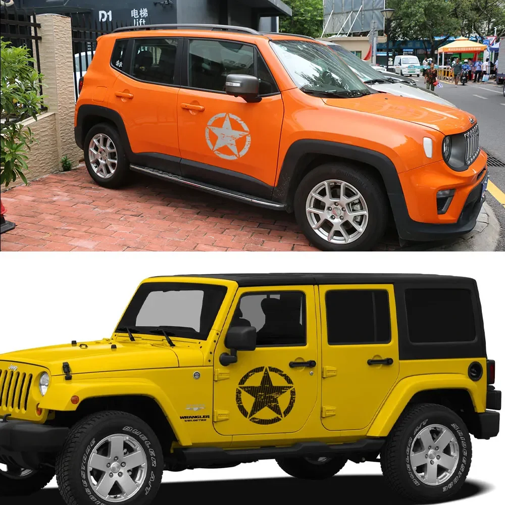 Винтажный набор автомобильных наклеек для Jeep Cherokee Patriot Compass Wrangler JK JL TJ YJ Renegade Trail Hawk